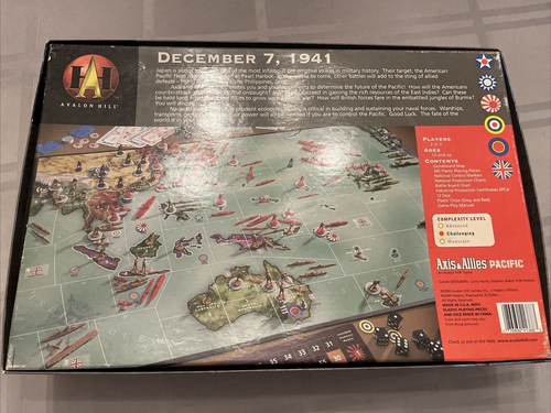 Axis & Allies PACIFIC ~ WWII Strategy Board Game (AH/Hasbro, 2000) NEAR COMPLETE - Picture 2 of 17