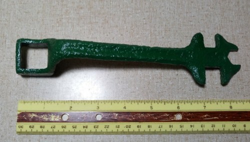 Llave cuadrada abierta de arado implemento tractor carro carro carro antiguo vintage  - Imagen 7 de 7
