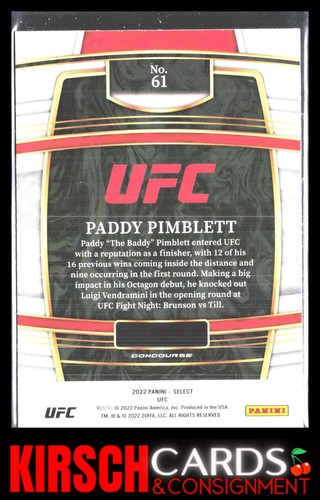 Paddy Pimblett UFC Select #61 Concourse Blue RC - Picture 2 of 2