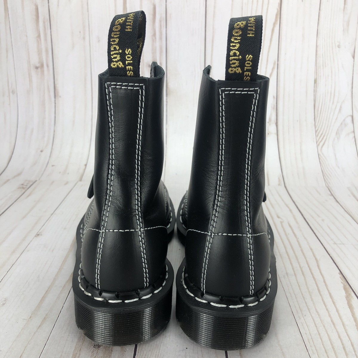 【英国製】 UK8 Dr.Martens Horween Cavalier 1461 Black Horween Cavalier Made in England 3 Eye Shoe — Downes