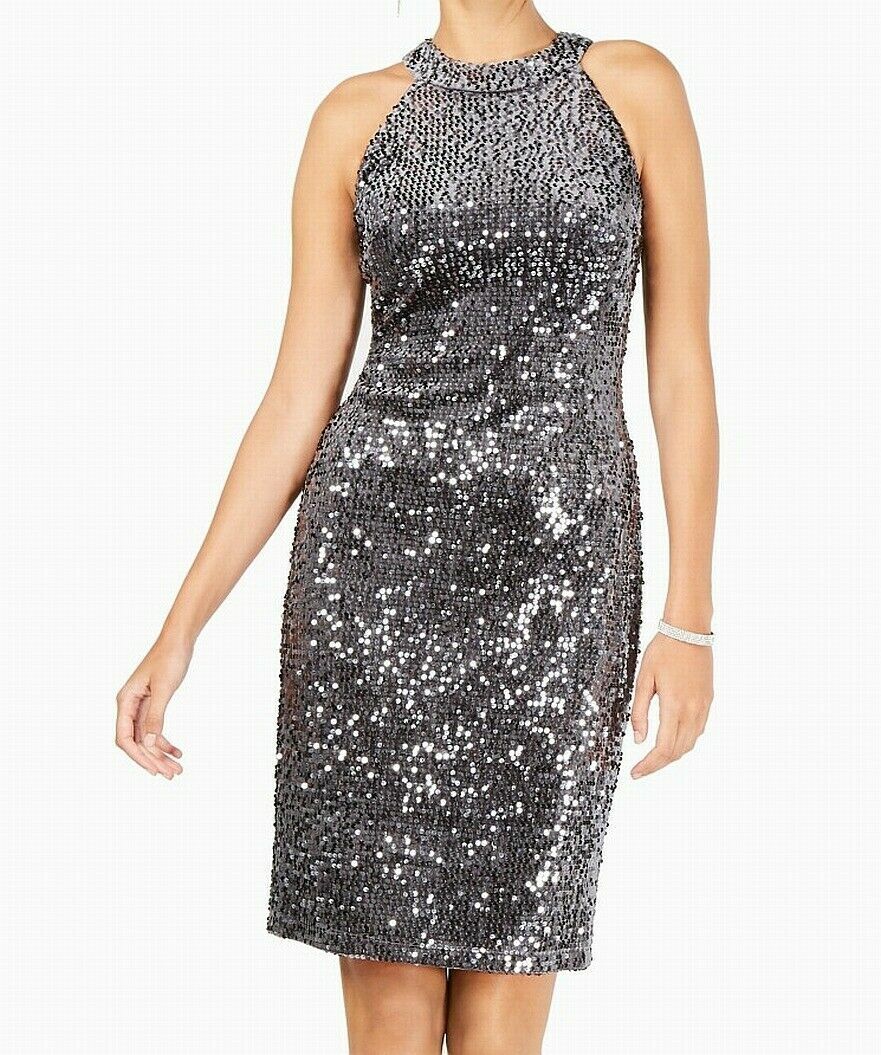 Charcoal sequin dress online