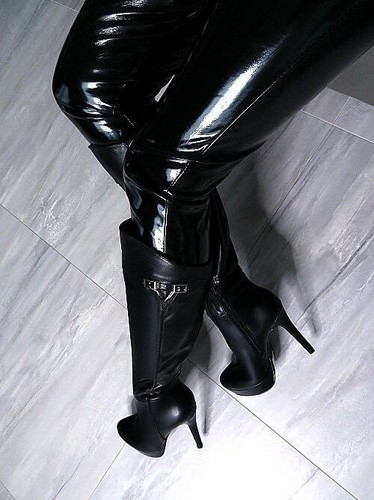 Mimoda Original High Heels Platform Boots Black 35 - Picture 2 of 5