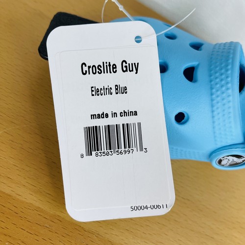 Rare Blue Croslite Guy Figure Crocs Shop Advertising 5 1/2" Tall New Tags - Picture 8 of 18