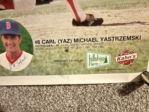 1983 Yaz Hillshire Kahns Poster Carl Yastrzemski Red Sox Ad Advertising Poster - Picture 2 of 2