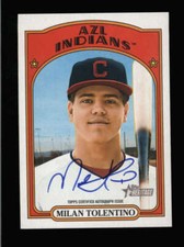 MILAN TOLENTINO 2021 TOPPS HERITAGE MINOR ROOKIE LEAGUE AUTOGRAPH AUTO RC BC3612