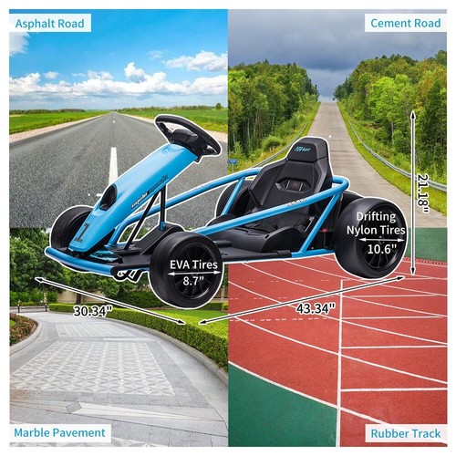 Ride on Go Kart for Kids 24V Battery Electric Go Kart Drifting Circling Car Toy - Picture 9 of 14