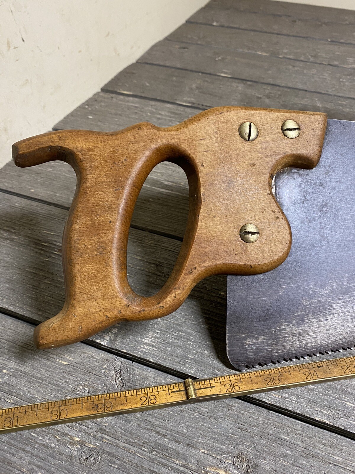 Vintage Gem City Cross Cut Handsaw With Etching 7 PPI 26” Sway Back eBay