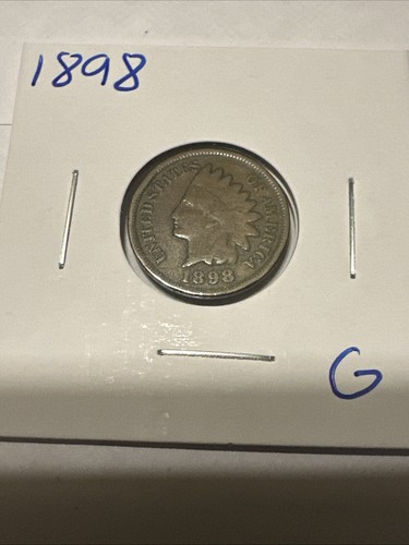 1898 Indian Head Cent Penny Good Condition Brand New 2x2 Holder - Picture 3 of 4