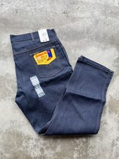 Vintage 1970  s Saddle King Jeans By Key Made In USA Raw Denim NOS 40x29 Talon