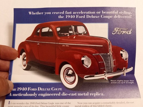 Danbury Mint 1940 Ford Deluxe Coupe NUR PROSPEKTE PAPIERE kein Auto - Bild 24 von 24
