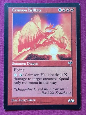 PSA9】2001 Crimson Hellkite 7ED FOIL MTG Seventh Edition Foil 2001