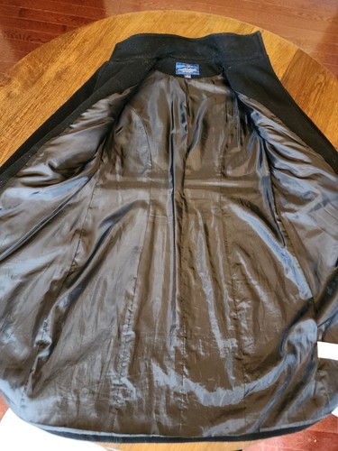 Vintage Mackintosh Black Overcoat 80% Wool New England K19 - Picture 4 of 6