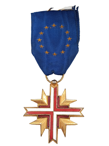 D1/06/2025 (REF24956) Médaille confédération européenne UE CROSS french MEDAL