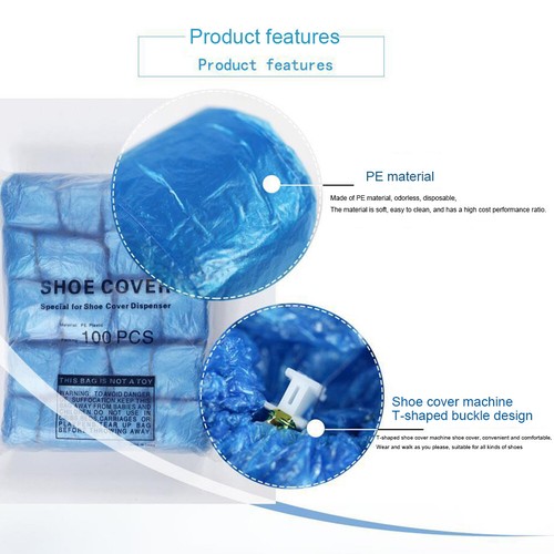 Automatic Shoe Cover Machine with Shoe Covers Hand-Free T Buckle for Home Office - Foto 11 di 24