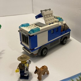 lego city 4441 police k9 dog van car gold mine w/ manuals