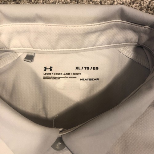 Under Armour Mens Shirt White XL Polo Rugby Lightweight Performance - Picture 3 of 8