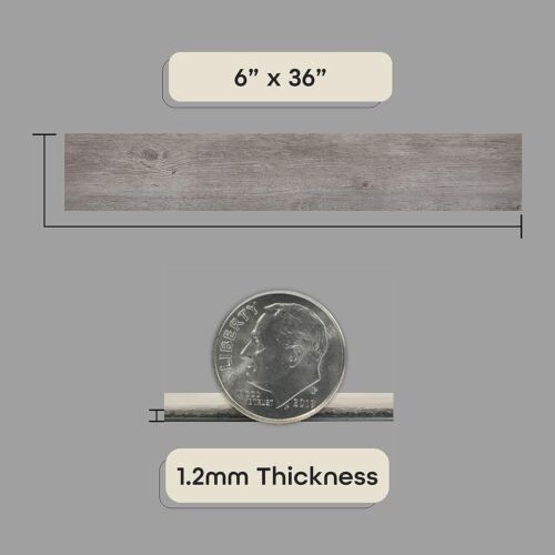 Durable Light Grey Oak Vinyl Floor Tiles - 1.2mm Thick, Perfect for High Traffic - Picture 5 of 11