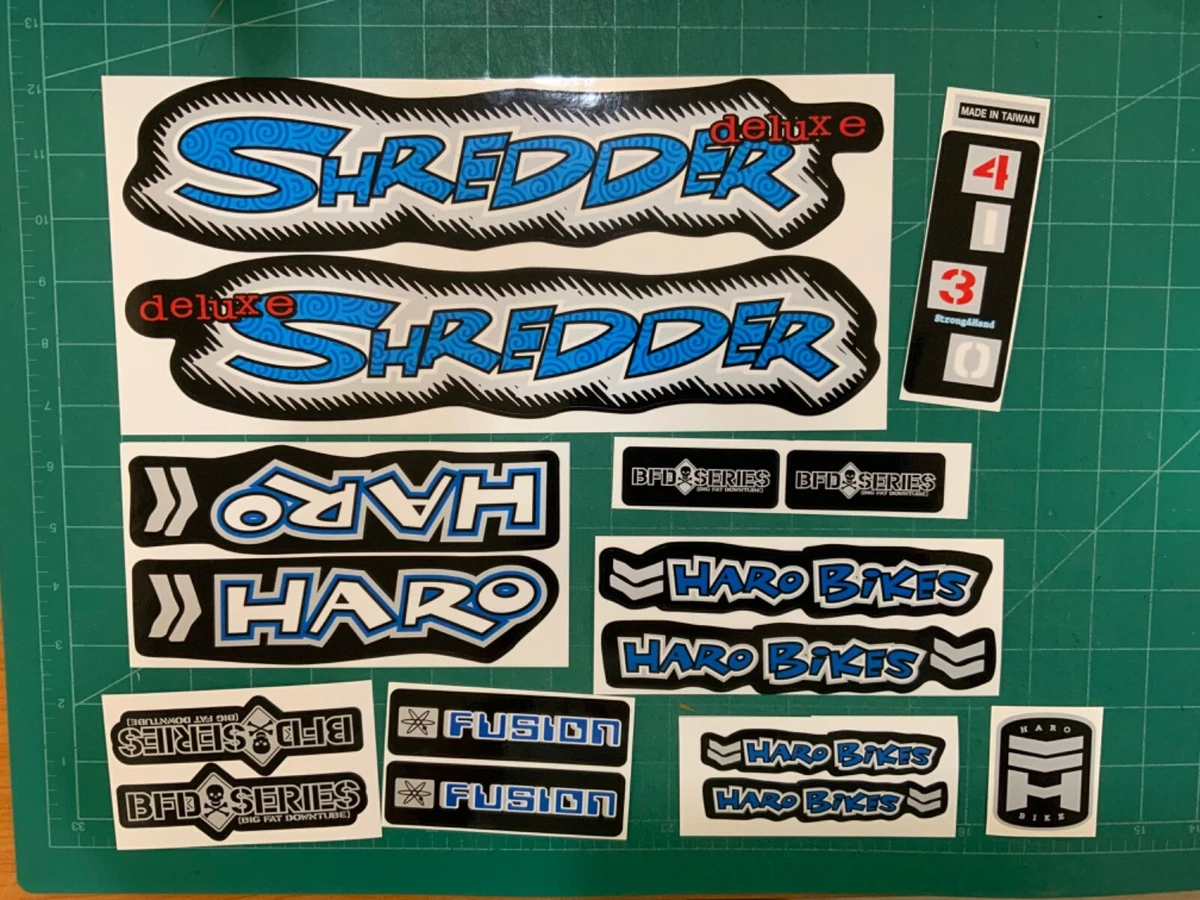 Haro shredder delux bmx sticker decals for black frame eBay