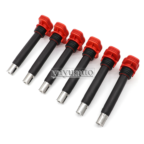 BOSCH OEM 6x Ignition Coils Red 0221604800 For Audi VW Porsche - Picture 3 of 5