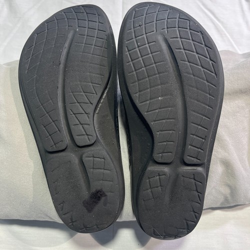 OOFOS Flip Flop Atlantis Sandals Womens 6 Black Ombré Comfort Recovery Slide - Picture 9 of 12