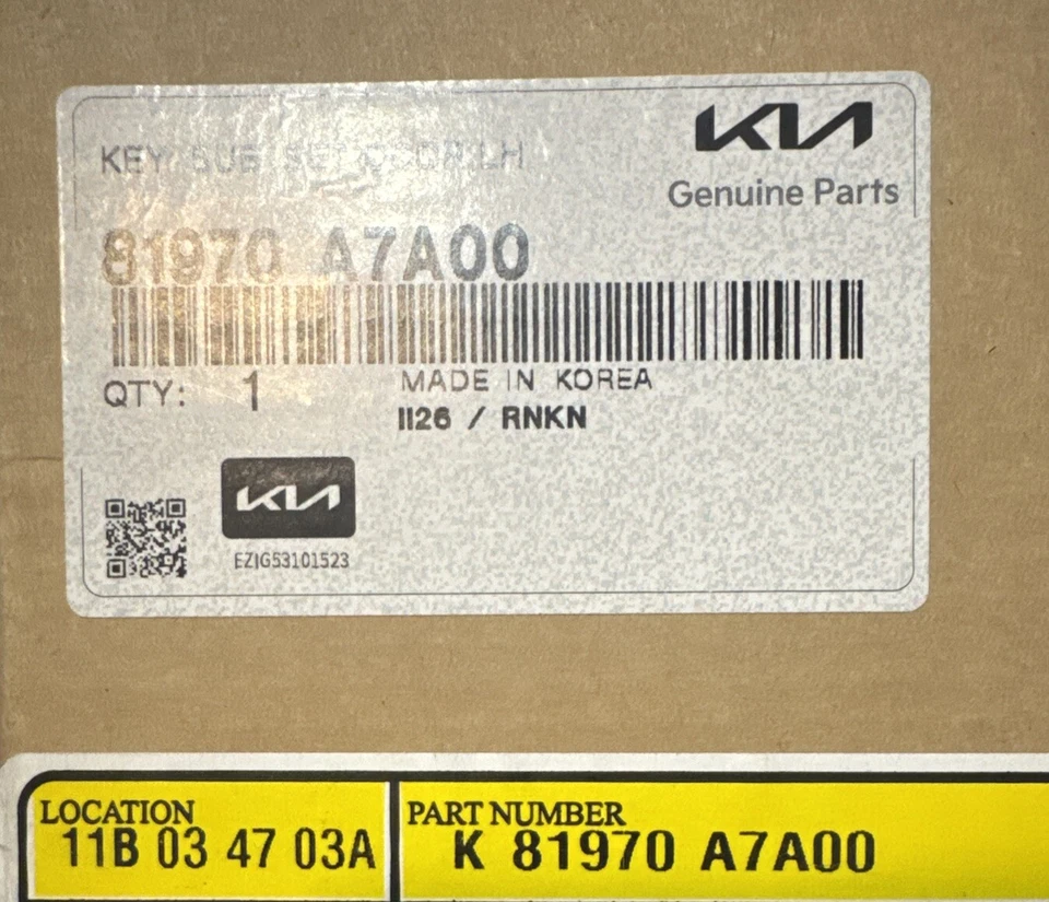 KIA 14-18 FORTE DRIVER FRONT LEFT DOOR LOCK CYLINDER NEW OEM 81970-A7A00 OEM GEN - Image 2 of 4