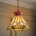 Tiffany Easy Fit Lampshade Stained Glass Ceiling Pendant Light Shade Rose Design