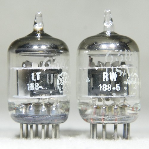 Matched Pair GE 6386 Black Plate Tubes for Fairchild Compressor Very Strong USA - Picture 5 of 17