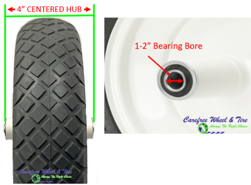 4.80/4.00-8 (15" x 4") Carefree HD Diamond Tread Wheelbarrow Assembly - Picture 20 of 41