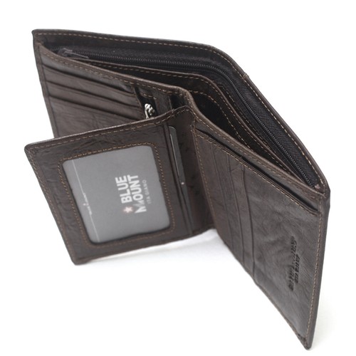 New Mens Cowhide Leather Bifold Vintage Wallet COIN POCKET Purse - Picture 19 of 29