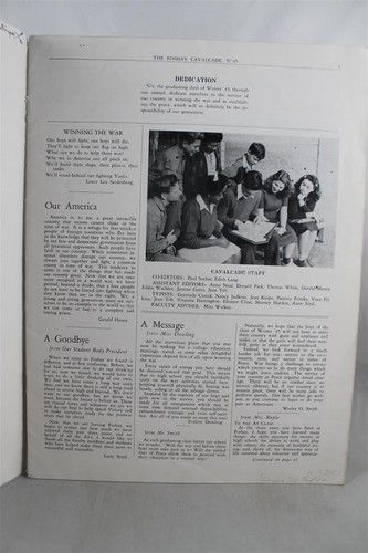 Foshay Calvacade Winter 1945 Winning the War Post-WWII Yearbook - Bild 2 von 5