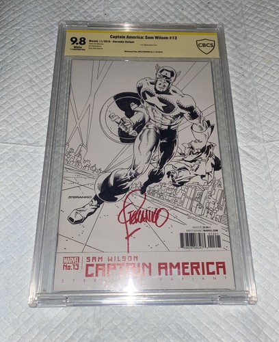 CAPITÁN AMÉRICA SAM WILSON #13 VARIANTE JIM STERANKO 9.8 SS FIRMADO JIM STERANKO - Imagen 12 de 12
