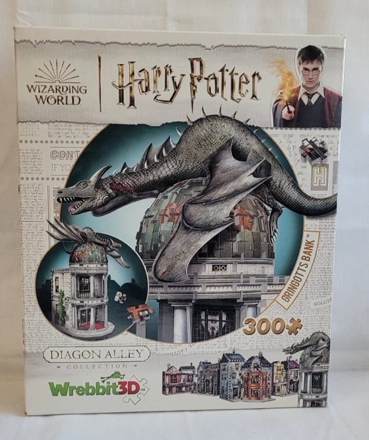 Rompecabezas Harry Potter 300 Piezas 3D Diagon Alley Colección - Banco Gringotts Foto 2 de 4