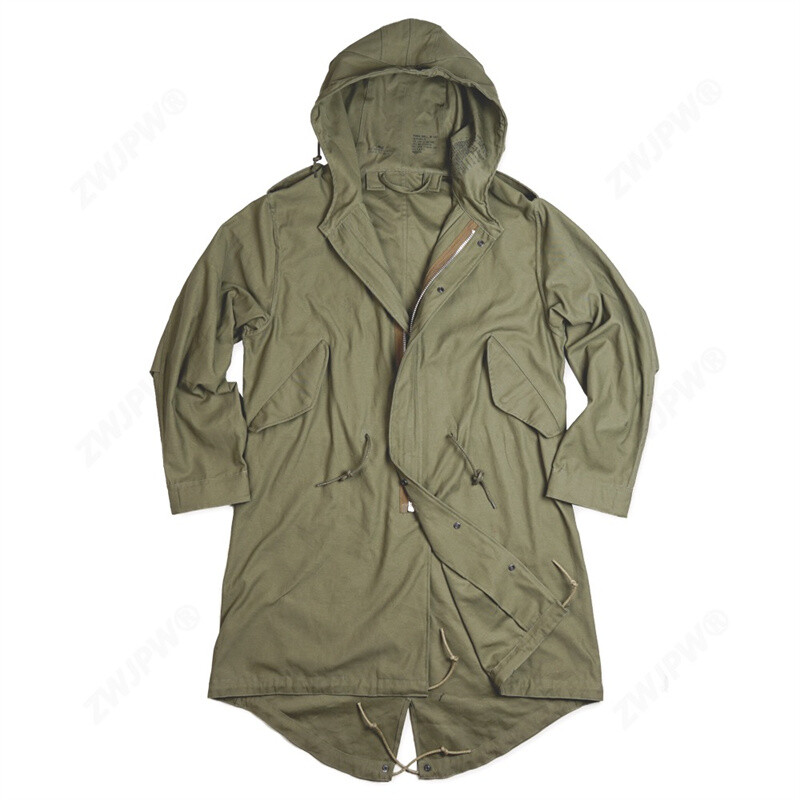 U.S. Army M-1951 Fishtail Parka M51 Vintage Military Trench Coat