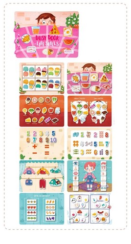 Sticker Quiet Book Puzzles Game Educational Toys Baby Early Montessori Toy New - Bild 20 von 20