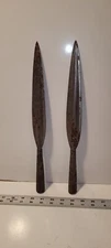 Vintage Metal Spear Head Tips For A Pole possibly African Decent
