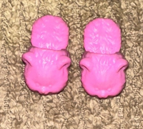 Barbie Doll Pink Bear Ear Slippers Shoes Doll Accessory - Picture 5 of 7