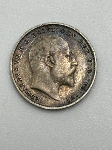 1910 3 Pence Great Britain Silver KM797.2 - Picture 2 of 2