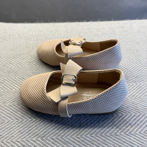 J.P.G Jin Ping Guo Toddler Size 7, Blush Pink Mary Jane Ballet Dress Shoes, Bow - Picture 3 of 11