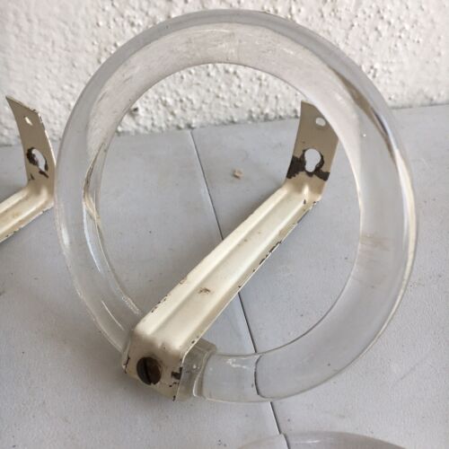 Clear Glass Curtain Festoon Ring Tie Backs Vintage 1940s - Picture 2 of 4