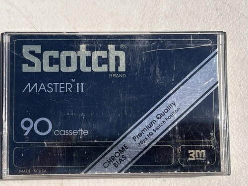 5 CINTAS DE CASETE VINTAGE SCOTCH MASTER II Y-C-90 CROMADAS SESGADAS NUEVAS SELLADAS NOS - Imagen 8 de 9