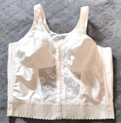 38D Vintage Vanity Fair Woman Front Close Wireless Longline Bra 7565 | eBay
