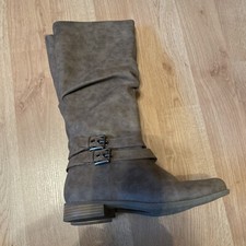 Unlisted Leave A Spare womens knee high taupe boots size 8