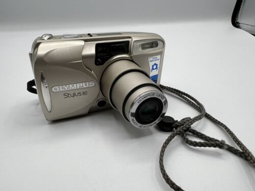 Olympus Stylus 80 Zoom 35mm Film Camera Vintage Point and Shoot All Weather - Picture 3 of 10