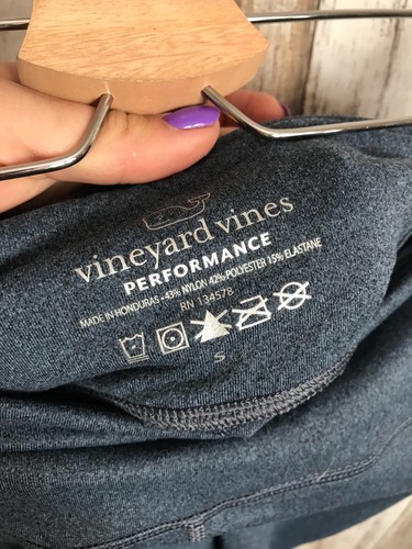 VINEYARD VINES Leggings de Rendimiento Azul Gris Brezo Tobillo Yoga Recortado S Pequeño - Imagen 5 de 5