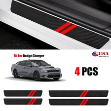 4pcs For Dodge Charger Accessory Car Door Sill Protector Guard Step Protector M7 4pcs For Dodge Charger Accessory Car Door Sill Protector Guard Step Protector M7