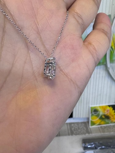 Laborgezüchteter Diamant im Birnenschliff 2, kt täglicher Gebrauch Anhänger mit Kette 18" 14 kt Weißgold - Bild 4 von 15