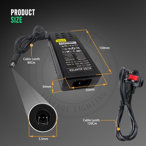 12V 2A 5A DC Power Supply Adapter Transformer LED CCTV Camera 2.1mm UK Plug/ PSU - Picture 67 of 120