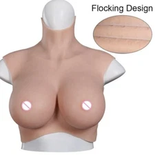 Silicone Crossdresser Realistic Fake Boobs Breastplat Transgender Chest Cosplay