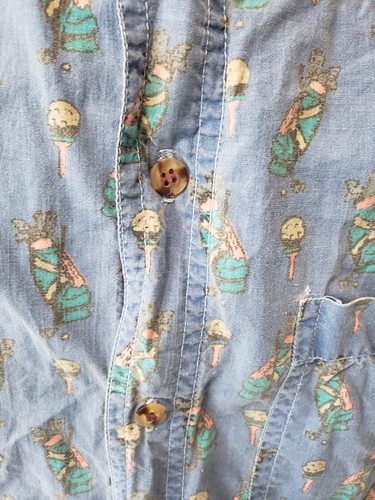 Vintage 90s Revenge Shirtmakers Mens XL Shirt Button Up Faded Blue Golf Rare - Picture 3 of 7