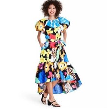 NWT Christopher John Rogers for Target Floral Puff Sleeve Cotton Dress Sz XS